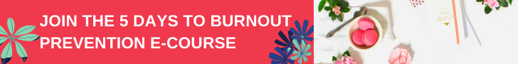 The 5 Days to Burnout Prevention E-Course is a guided course that shows you how to prevent burnout in a way that works for you! 

Why? Because you have big dreams. Big goals. And those kind of goals are a marathon, not a sprint. To make your dreams a reality, we need to learn how to take care of our mental health so that we don't burn out. 

So that you can stay committed to making your dreams a reality while taking care of your mental health.

With important questions about you and your life, printable worksheets, this course guides you to solutions that are relevant to you!